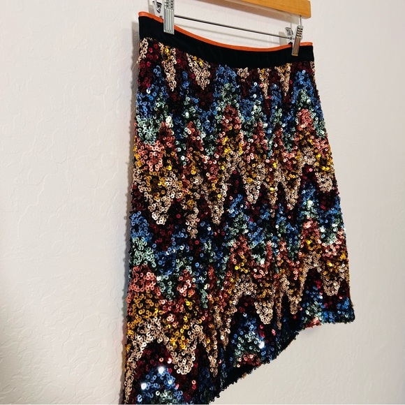 Maeve by Anthropologie Sequin Sparkle Party New Years Party Skirt 6 - Picture 4 of 12